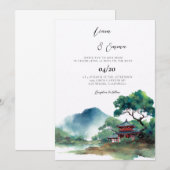 アンティーク 和婚 ウェディング 招待状 (正面/裏面)