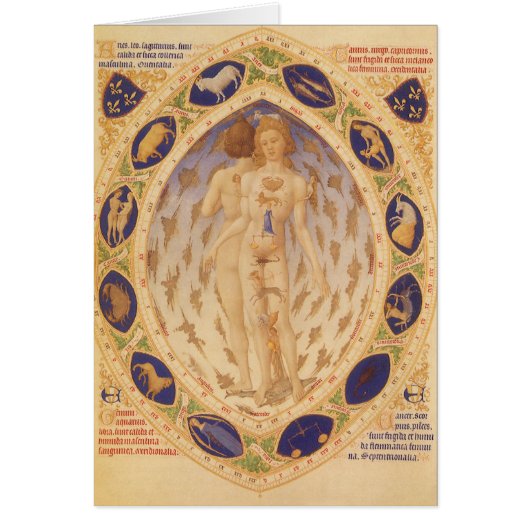 アンティーク 天体黄道帯チャート, ヴィンテージ占星術 (正面)