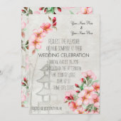 アンティーク 日本の さくら ウェディング 招待状 招待状 (正面/裏面)