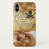 アンティーク 海賊の財宝の地図、ドクロと剣 Case-Mate iPhoneケース (裏面)