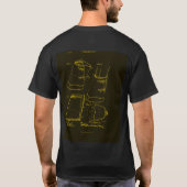 アンティーク 獣医 特許設計図 Tシャツ (裏面)