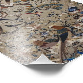 アンティーク,金ゴールド，絹，自然,絵画s，アジア，鳥，ボー フォトプリント            (角)