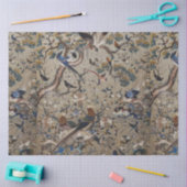 アンティーク,金ゴールド，絹，自然,絵画s，アジア，鳥，ボー 薄葉紙 (クラフト)