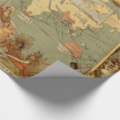 アンティーク 1886年 世界地図 イギリス帝国 ポスター ラッピングペーパー (角)