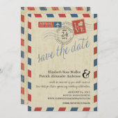 アンティークAirmail日付の保存 セーブザデート (正面/裏面)