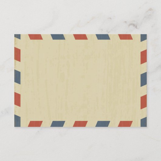 アンティークAirmail結婚の情報 エンクロージャーカード (裏面)