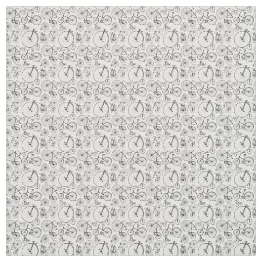アンティークBikes & Bickes Fabric、カスタムBGカラー付き ファブリック (見本)