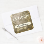 アンティークexライブラリのパーソナライズされた蔵書票 スクエアシール (封筒)