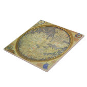 アンティークFraマウロの地図アジアアフリカヨーロッパ タイル (側面)