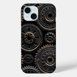 アンティークGearworksの電話ケース iPhone 15ケース