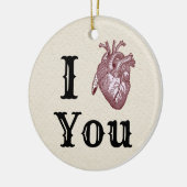 アンティークIハート セラミックオーナメント (左)