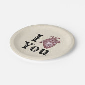 アンティークIハート ペーパープレート (アングル)