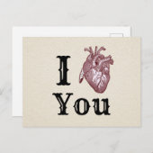 アンティークIハート ポストカード (正面/裏面)