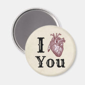 アンティークIハート マグネット (正面/裏面)