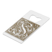 アンティークSモノグラム クレジットカード栓抜き (裏面アングル)