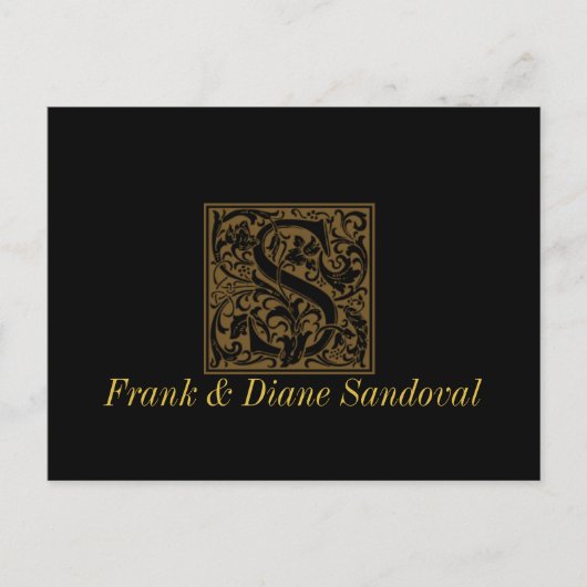 アンティークSモノグラム ポストカード (正面)