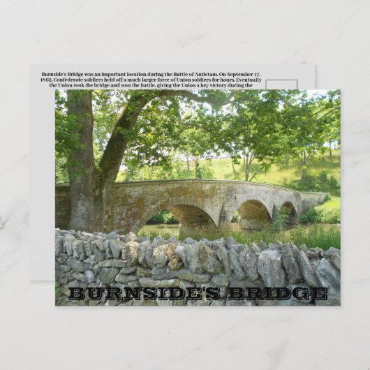 アンティータムの戦い：バーンサイドの橋のはがき ポストカード (正面/裏面)