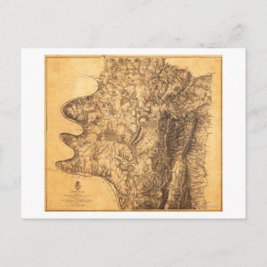 アンティータムの戦い - 南北戦争パノラマ地図6 ポストカード (正面)