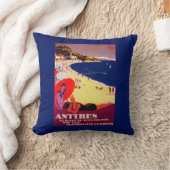 アンティーブのヴィンテージPosterEurope クッション (ブランケット)