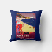 アンティーブのヴィンテージPosterEurope クッション (裏面)
