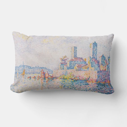 アンティーブの塔(Paul Signac著) ランバークッション (正面)