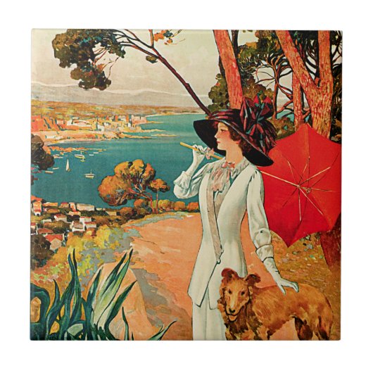 アンティーブの~ Cote d'Azur タイル (正面)