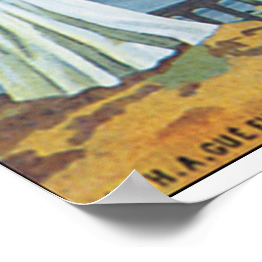 アンティーブヴィンテージ旅行ポスター ポスター (角)