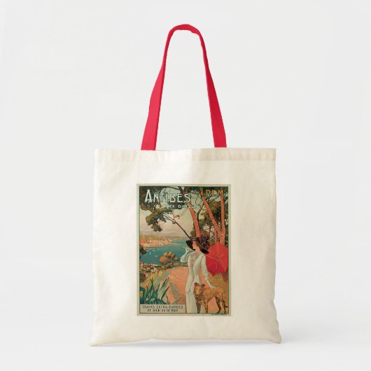 アンティーブ、フランスのヴィンテージ旅行 トートバッグ (正面)