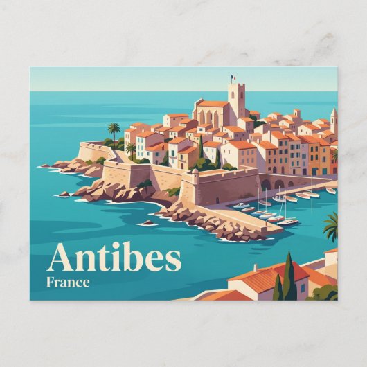 アンティーブ フランス ポストカード (正面)