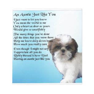 アンティ詩 – シーズー（犬）Tzu Dog design ノートパッド