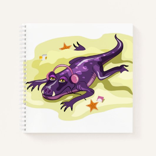 アンテオサウルスのヘッドフォンで日光浴。 ノートブック (正面)