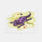 アンテオサウルスのヘッドフォンで日光浴。 フリースブランケット (正面(横))