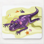 アンテオサウルスのヘッドフォンで日光浴。 マウスパッド (正面)