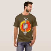 アンテナ回路図ハム無線地上素人 Tシャツ (正面フル)