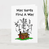 アンテナ熱狂するハムラジオハウスクリスマスカード シーズンカード (正面)