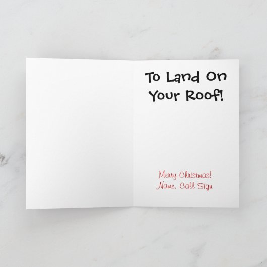 アンテナ熱狂するハムラジオハウスクリスマスカード シーズンカード (内部)