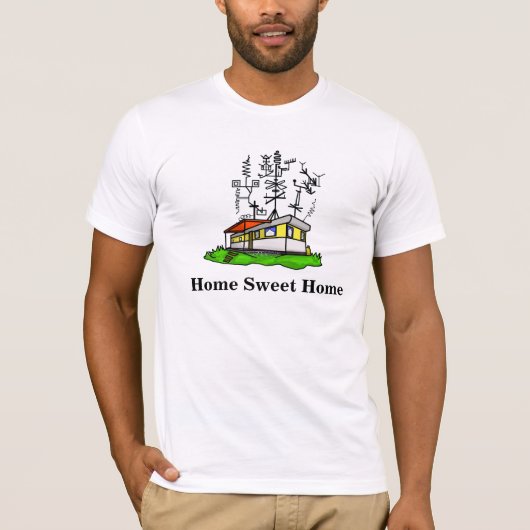 アンテナ熱狂する移動式ホームハム無線Tシャツ#1 Tシャツ (正面)