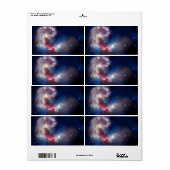 アンテナ銀河系のカラフルな合成物 ラベル (フルシート)