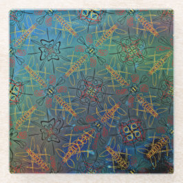 アンテナ ガラスコースター