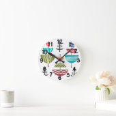 アンテナ ラウンド壁時計 (ホーム)