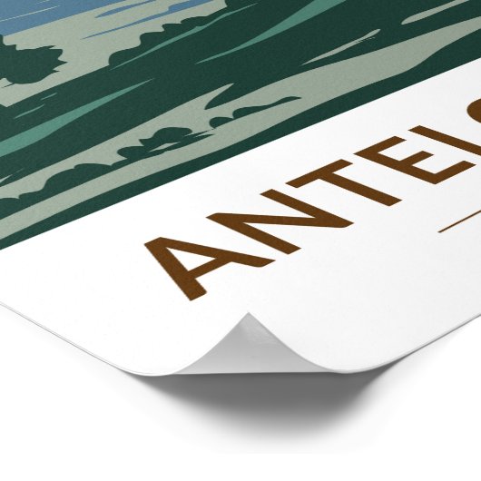 アンテロープアイランド州パークユタヴィンテージ ポスター (角)