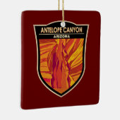 アンテロープキャニオンアリゾナトラベルアートヴィンテージ セラミックオーナメント (右)