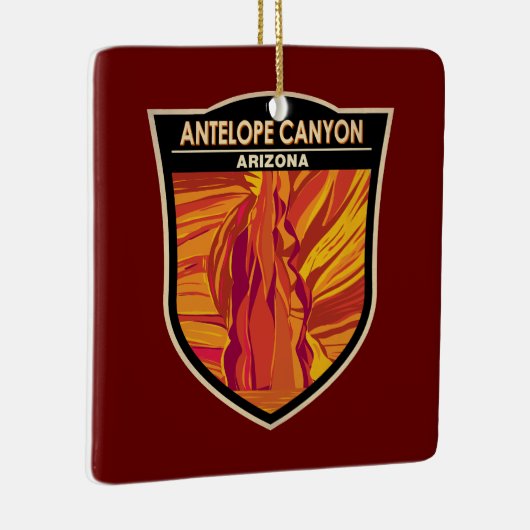 アンテロープキャニオンアリゾナトラベルアートヴィンテージ セラミックオーナメント (右)