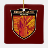 アンテロープキャニオンアリゾナトラベルアートヴィンテージ セラミックオーナメント (裏面)