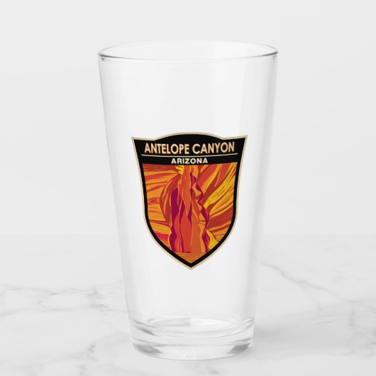 アンテロープキャニオンアリゾナトラベルアートヴィンテージ タンブラーグラス (正面)