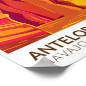 アンテロープキャニオンアリゾナトラベルアートヴィンテージ ポスター (角)