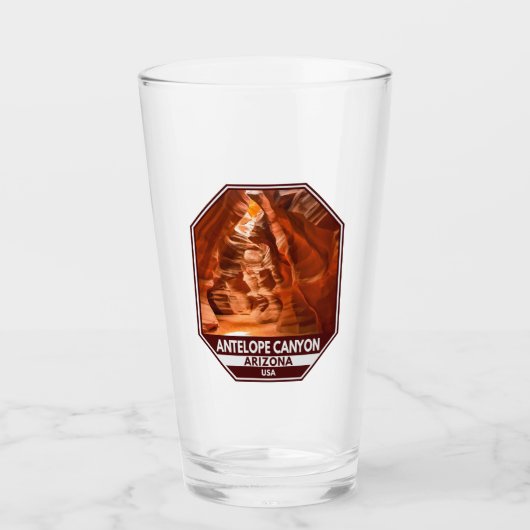 アンテロープキャニオンアリゾナトラベルエンブレム タンブラーグラス (正面)