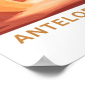 アンテロープキャニオンアリゾナトラベルプリント ポスター (角)