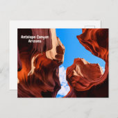 アンテロープキャニオンアリゾナビューティフルスカイビュー ポストカード (正面/裏面)