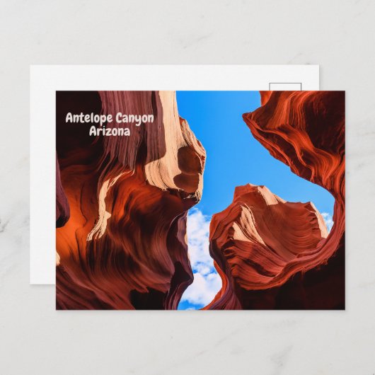 アンテロープキャニオンアリゾナビューティフルスカイビュー ポストカード (正面/裏面)